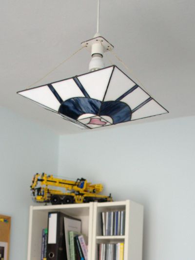 Stained-glass lampshade