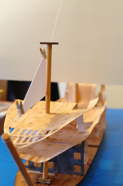 Bow of a model ship
