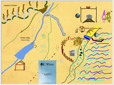 Scribbled map of our town in TQY