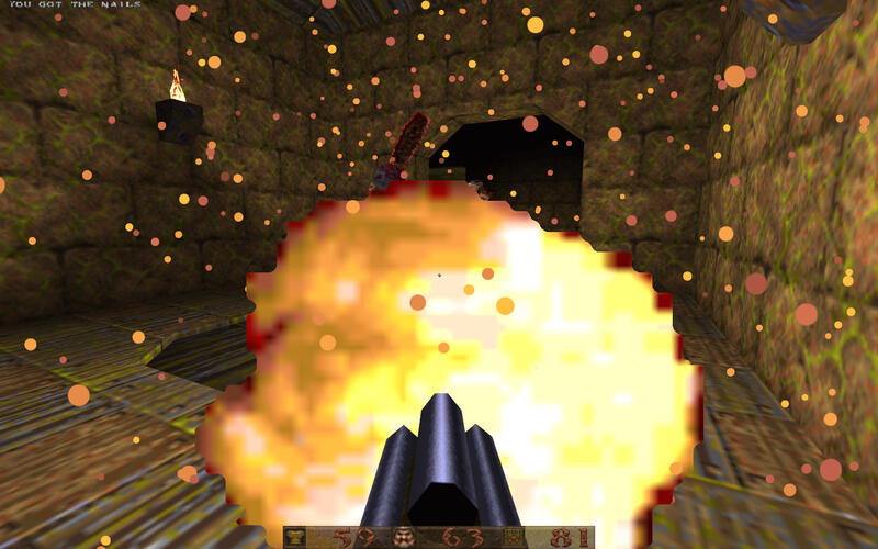 A grenade explosion fills the screen